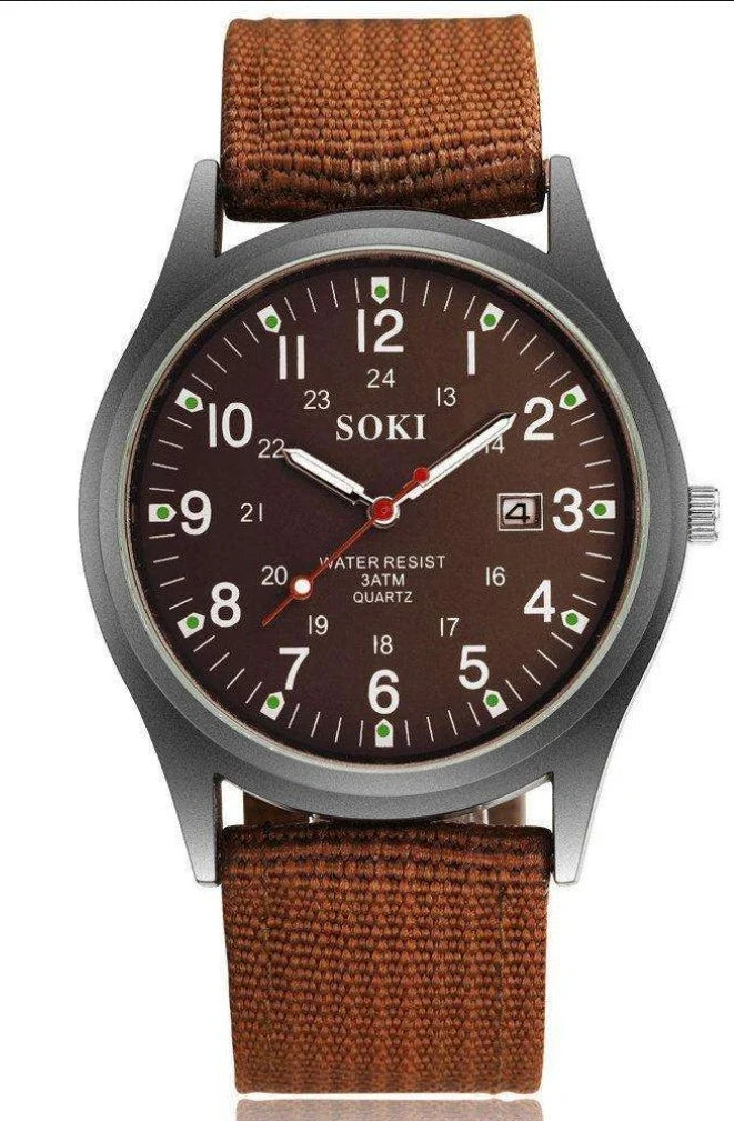 Nylon Strap Analog Wristwatch – Stylish Casual Men’s Classic Watch