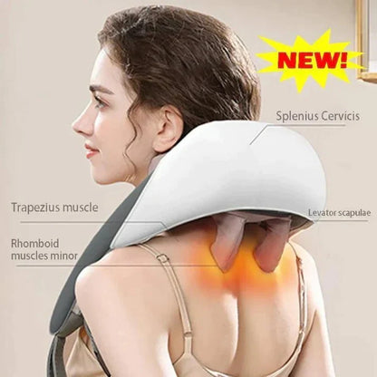 3D Kneading Massage Pillow – Electric Neck, Shoulder & Back Massager