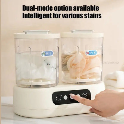 Twin Bucket Mini Washing Machine – Compact & Quiet