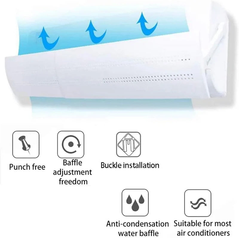 Adjustable Air Conditioner Shield – Universal AC Wind Deflector & Airflow Guard