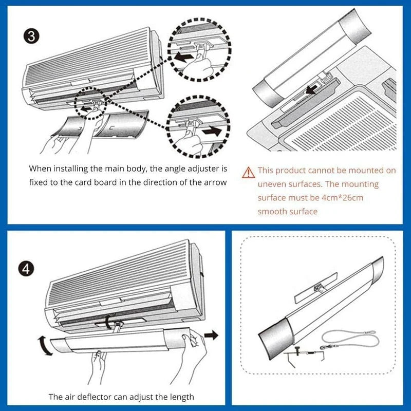 Adjustable Air Conditioner Shield – Universal AC Wind Deflector & Airflow Guard