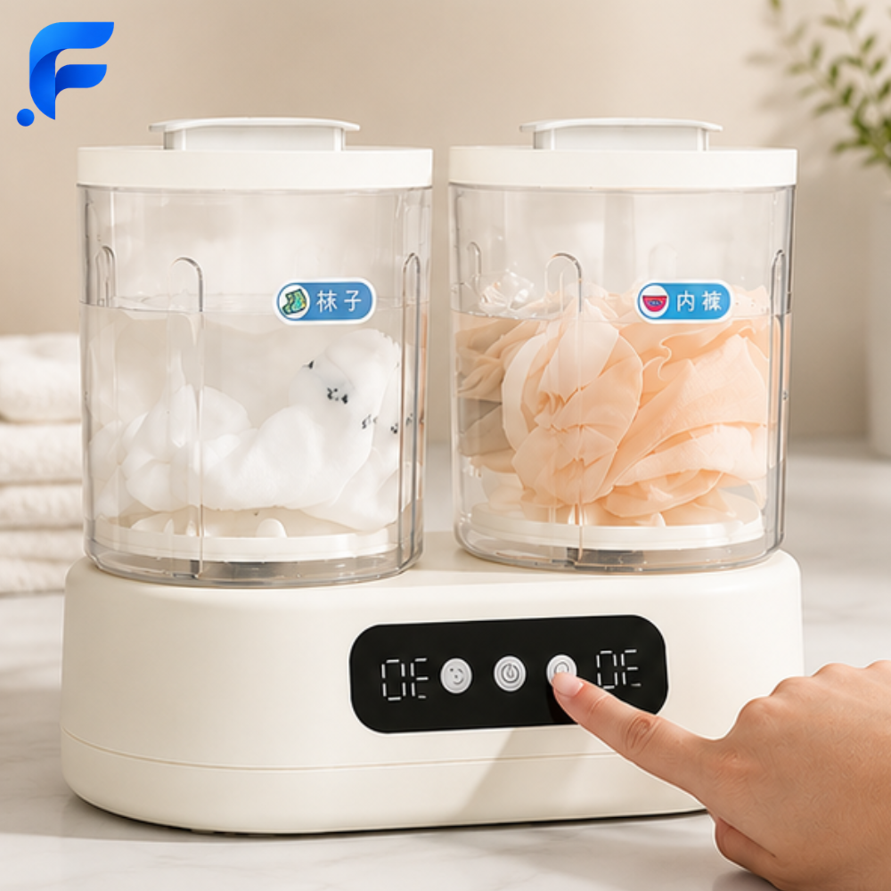 Twin Bucket Mini Washing Machine – Compact & Quiet
