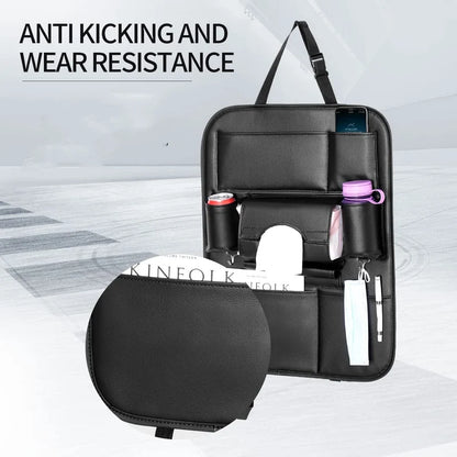 Car Seatback Organizer – Multi-Pocket Backseat Storage Bag for Travel, Kids & Family Essentials