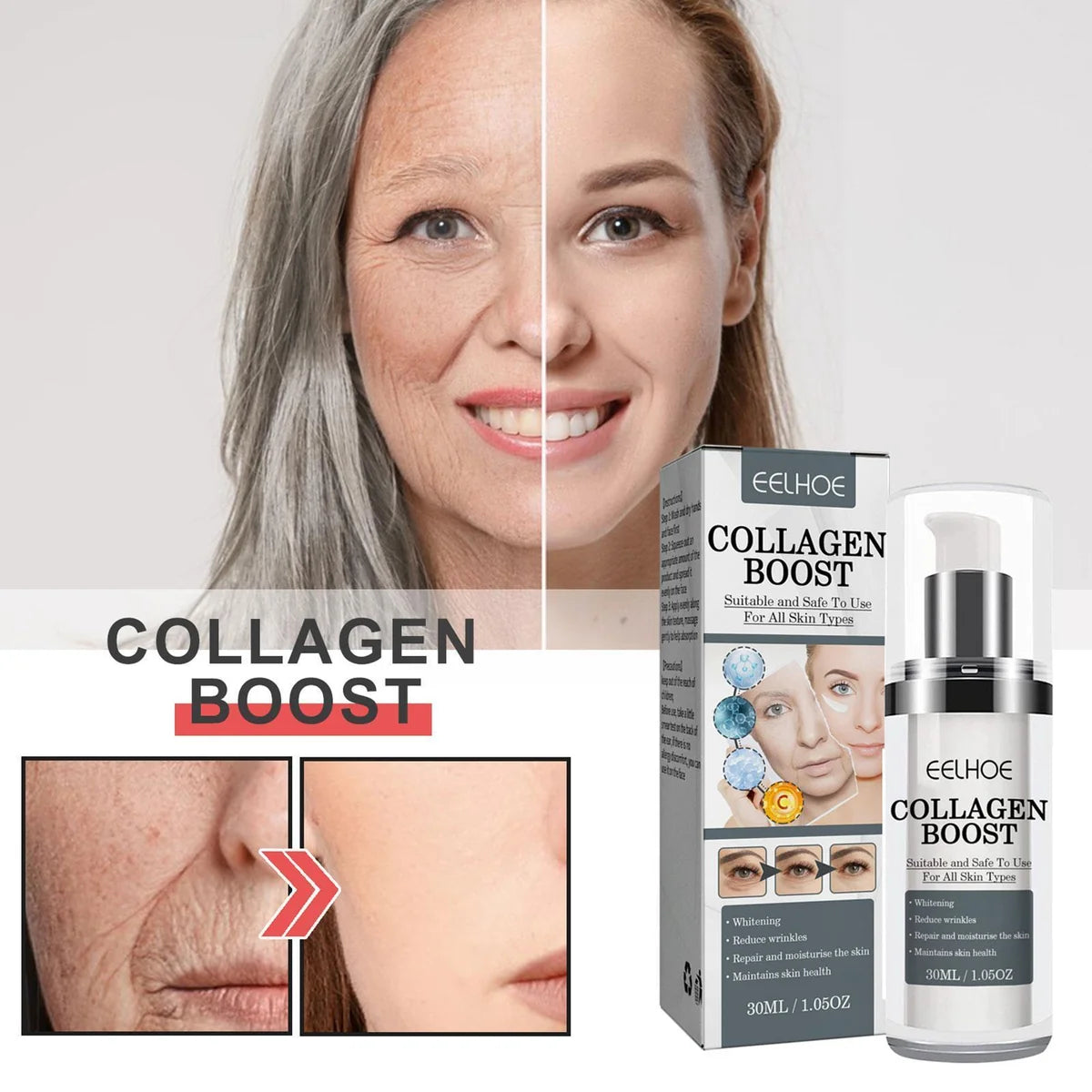 Collagen Anti-Wrinkle Cream – Skin Tightening & Firming Facial Moisturizer