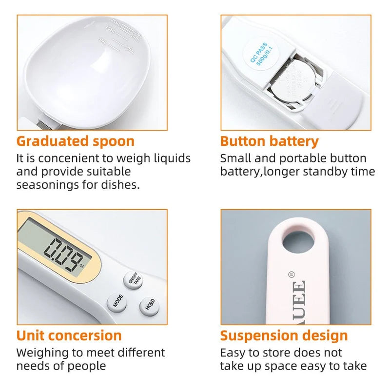 Digital Spoon Scale – Precise Electronic Measuring Spoon for Cooking, Baking & Kitchen Use