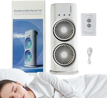 Double Ended Spray Fan – 2-in-1 Portable Misting & Cooling Fan with Water Spray, Rechargeable Handheld Mini Fan for Home, Office & Outdoor Use