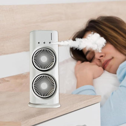 Double Ended Spray Fan – 2-in-1 Portable Misting & Cooling Fan with Water Spray, Rechargeable Handheld Mini Fan for Home, Office & Outdoor Use