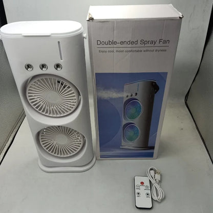 Double Ended Spray Fan – 2-in-1 Portable Misting & Cooling Fan with Water Spray, Rechargeable Handheld Mini Fan for Home, Office & Outdoor Use