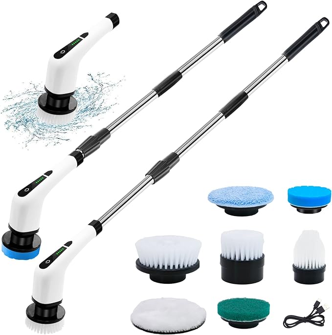 Electric Cleaning Brush – 5-in-1 Cordless Power Scrubber for Kitchen, Bathroom & Home