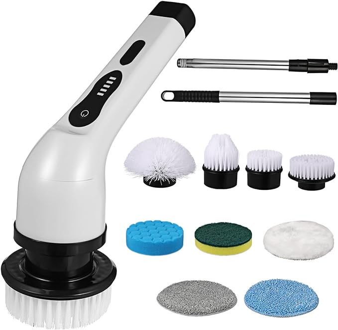 Electric Cleaning Brush – 5-in-1 Cordless Power Scrubber for Kitchen, Bathroom & Home