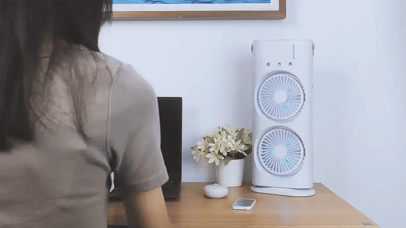 Double Ended Spray Fan – 2-in-1 Portable Misting & Cooling Fan with Water Spray, Rechargeable Handheld Mini Fan for Home, Office & Outdoor Use