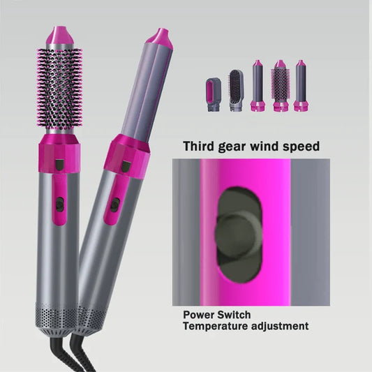 5-in-1 Hot Air Brush – Hair Dryer, Volumizer, Styler & Smoothing Brush