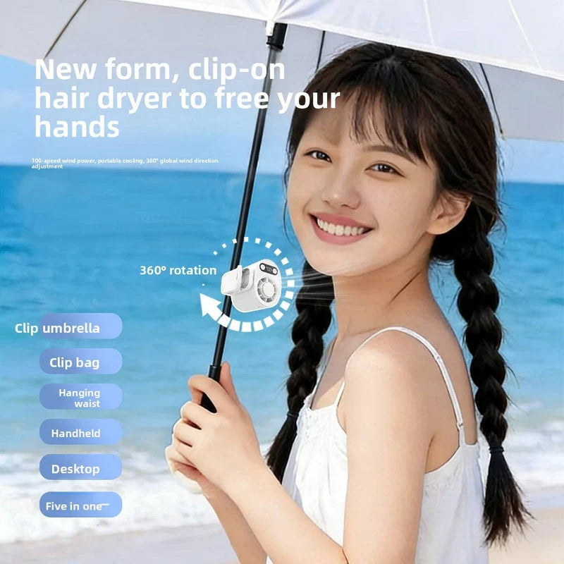 Handheld Waist Mounted Fan – Portable Mini Cooling Fan with Adjustable Strap