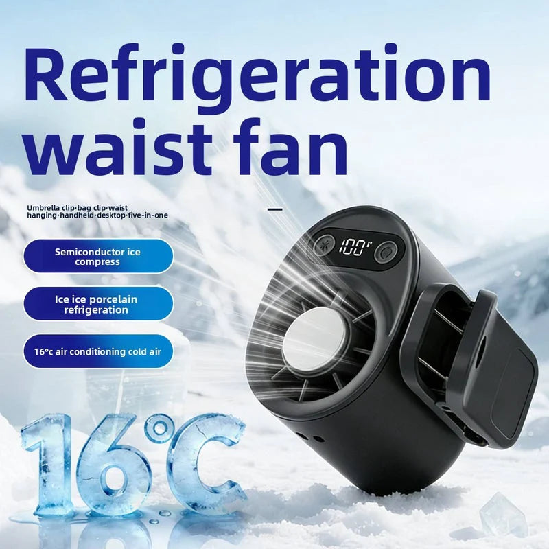 Handheld Waist Mounted Fan – Portable Mini Cooling Fan with Adjustable Strap