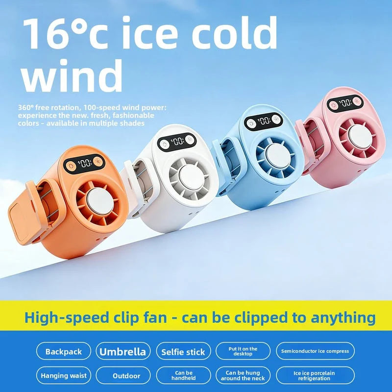 Handheld Waist Mounted Fan – Portable Mini Cooling Fan with Adjustable Strap