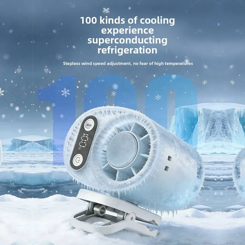 Handheld Waist Mounted Fan – Portable Rechargeable Personal Cooling Fan