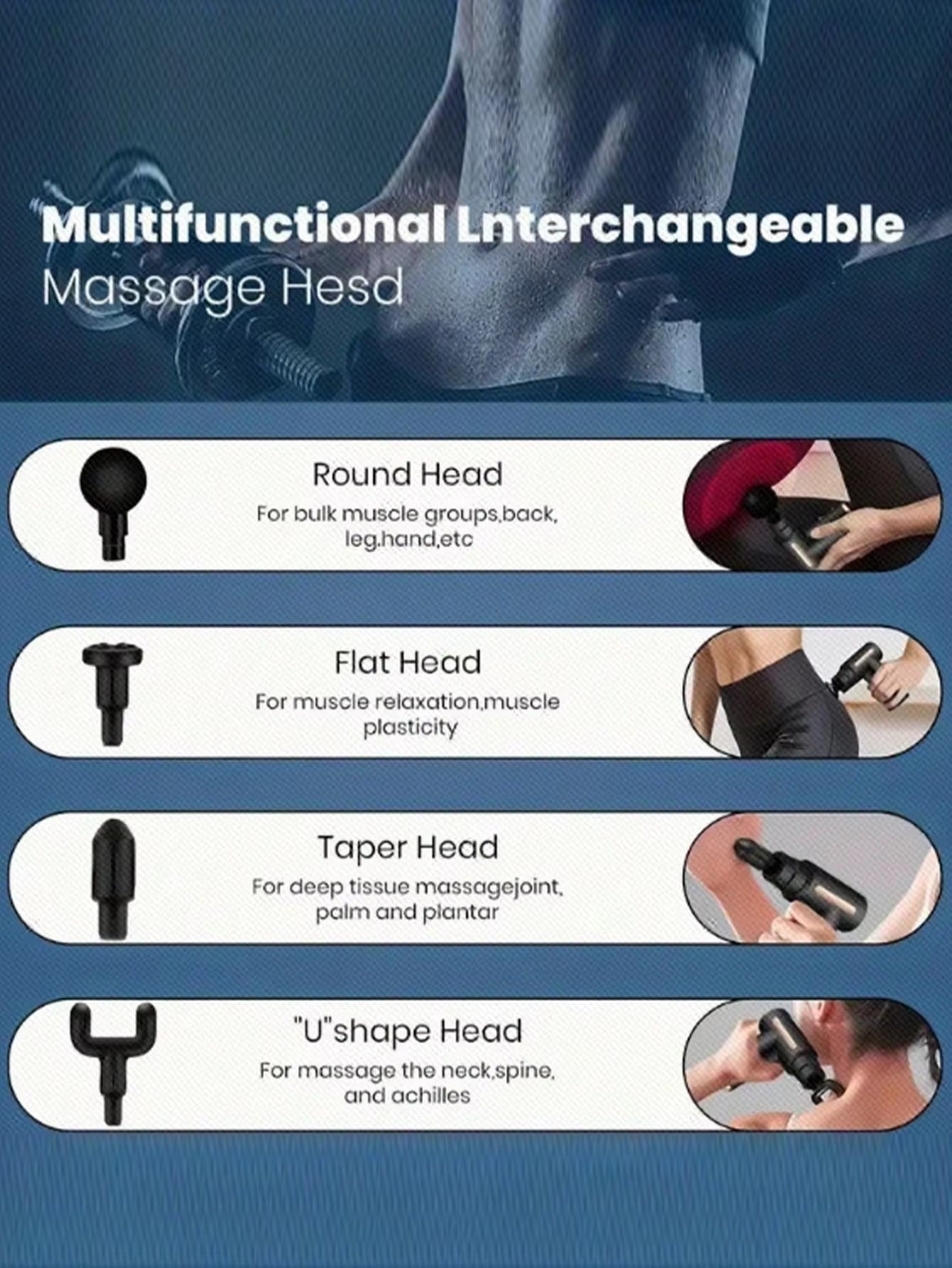 Muscle Massage Gun with 4 Heads FH-820